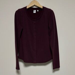 Aritzia tna cardamon burgundy long sleeve sz m medium worn once